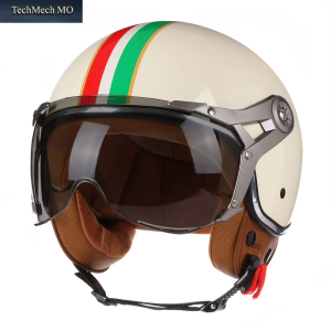 Neue Open Face 3/4 Motorrad Helm Retro Motorrad Helme Vintage Chopper Capacete De Moto Bike Roller Mit Für Männer Frauen DOT