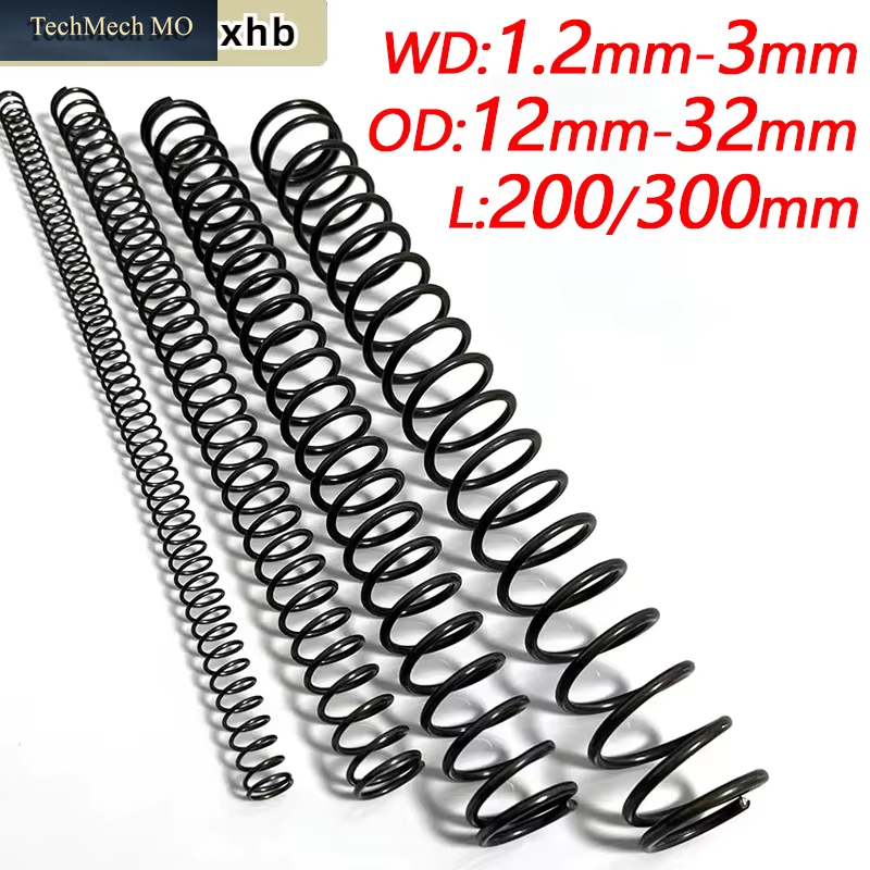 Wire Diameter:1.2-3.0Mm, Spring Steel Spiral Coil Rotor Compression Spring, Outer Diameter:12-32Mm, Length:200/300Mmcustomizable
