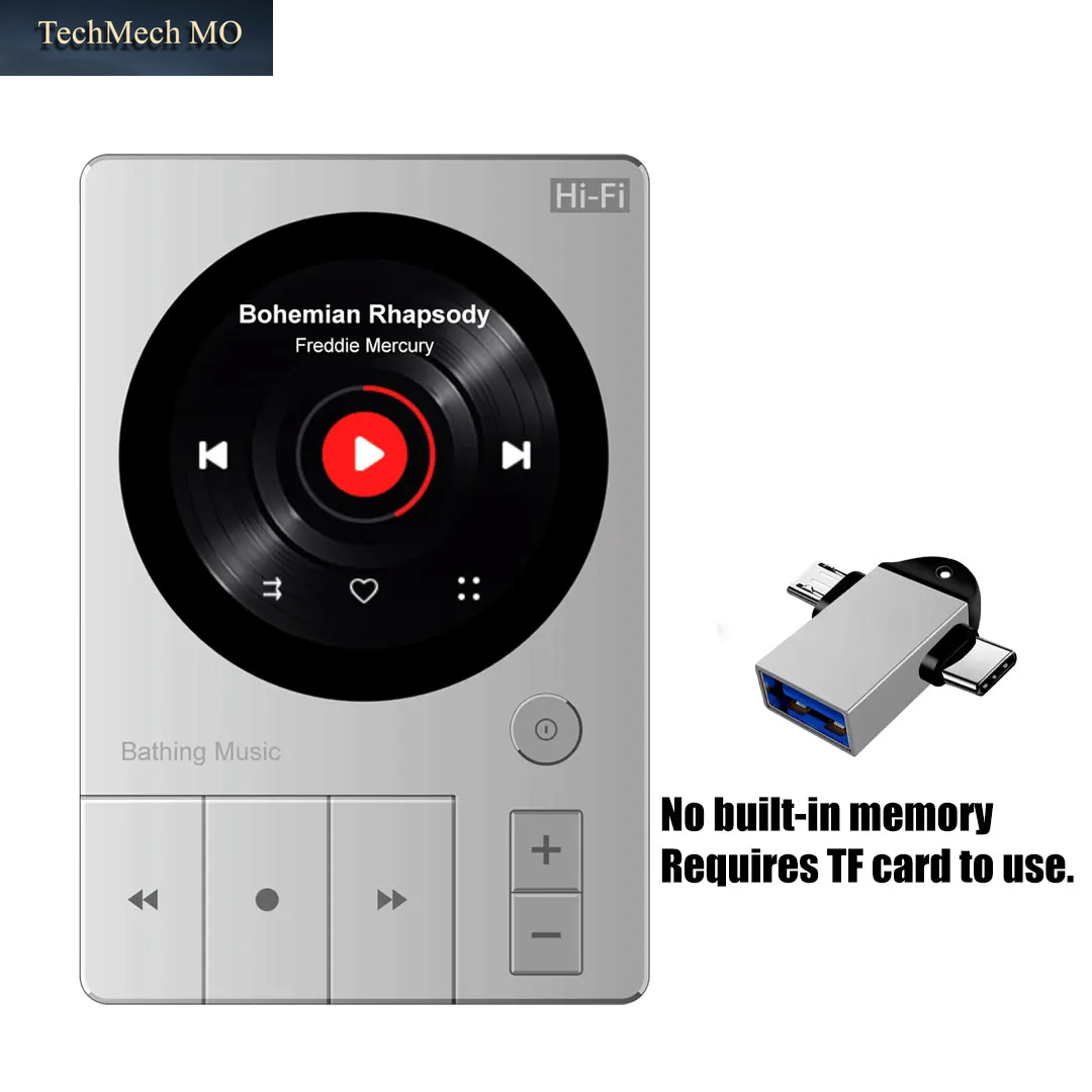 64GB HIFI Verlustfreier Mp3-Player Famue BF30 DSD256 192Khz 32Bit Klaviertasten-Metalldesign 45H Akkulaufzeit 1,5" Bildschirm Bluetooth 5.3