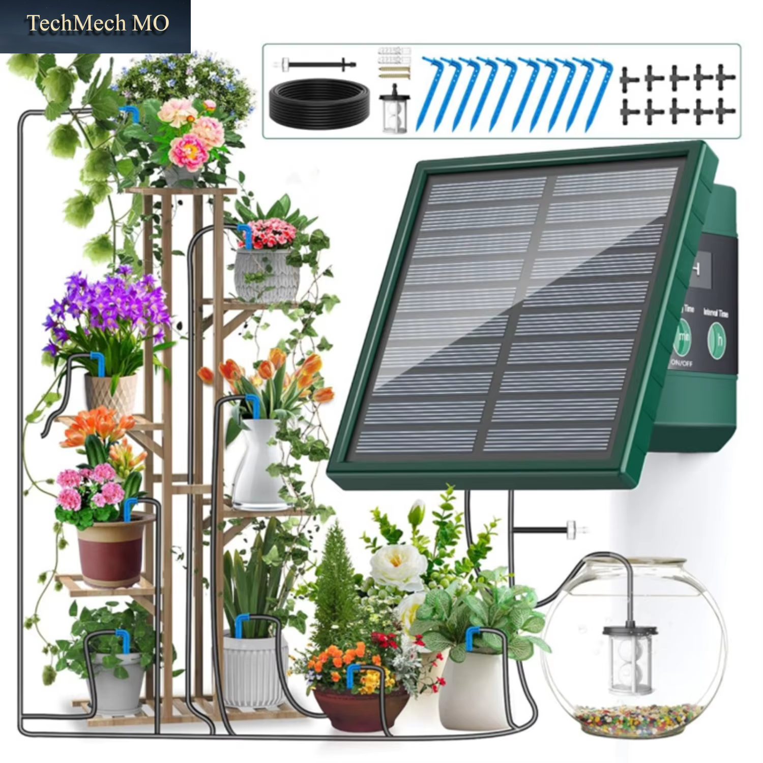 Solarbewässerungssystem Für Gartenbalkon, Automatisches Tropfbewässerungssystem, DIY Gartenbewässerungssystem, Tropfschlauchbewässerung