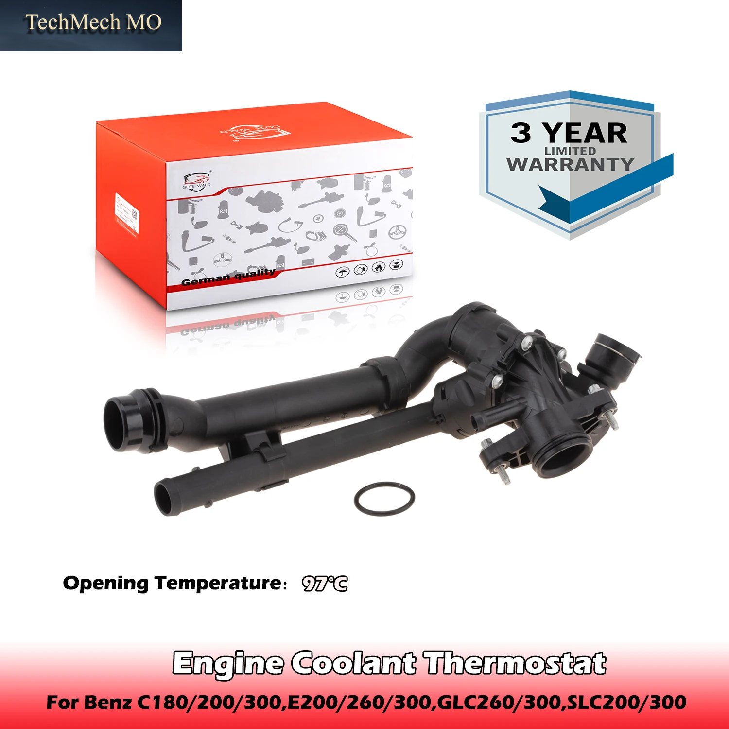 Motor Kühlmittel Thermostat A2742000615, A2742003300 Für Mercedes-Benz C180/200/300, E200/260/300, Glc260/300, Slc200/300