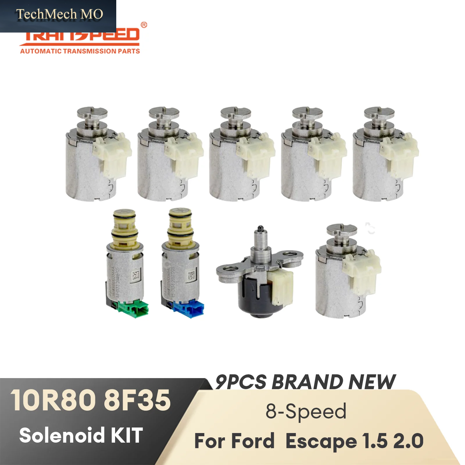 Original Echte 8F35 10R80 Automatikgetriebe-Ventilkörper-Magnetventil-Sets 9 Stück/Set Für Ford Expedition F-150 Lincoln 2018~2021