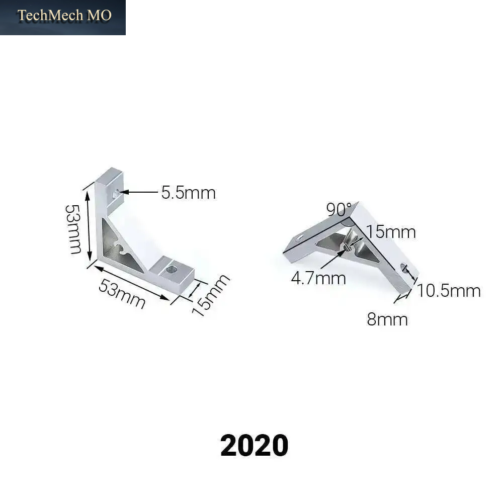 2 Stück 90-Grad-Eckwinkelhalterung Für Aluminiumprofil, Kompatibel Mit 2020 3030 4040 4545 5050 6060 8080 Verbindungsgelenk