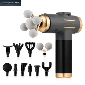 11-IN-1 Elektrische Massagepistole 99 Stufen Leistungsstarke Faszienpistole Hochfrequenz-Vibrations-Körpermassagegerät Für Arme Und Beine Muskel-Massagegerät