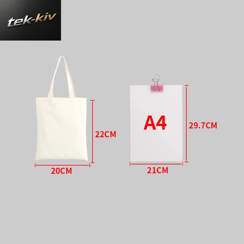 Große Kapazität Canvas Schulterhandtasche Falten Umweltfreundliche Baumwoll-Tragetaschen Wiederverwendbare Diy-Umhängetasche Einkaufstasche Beige Weiß