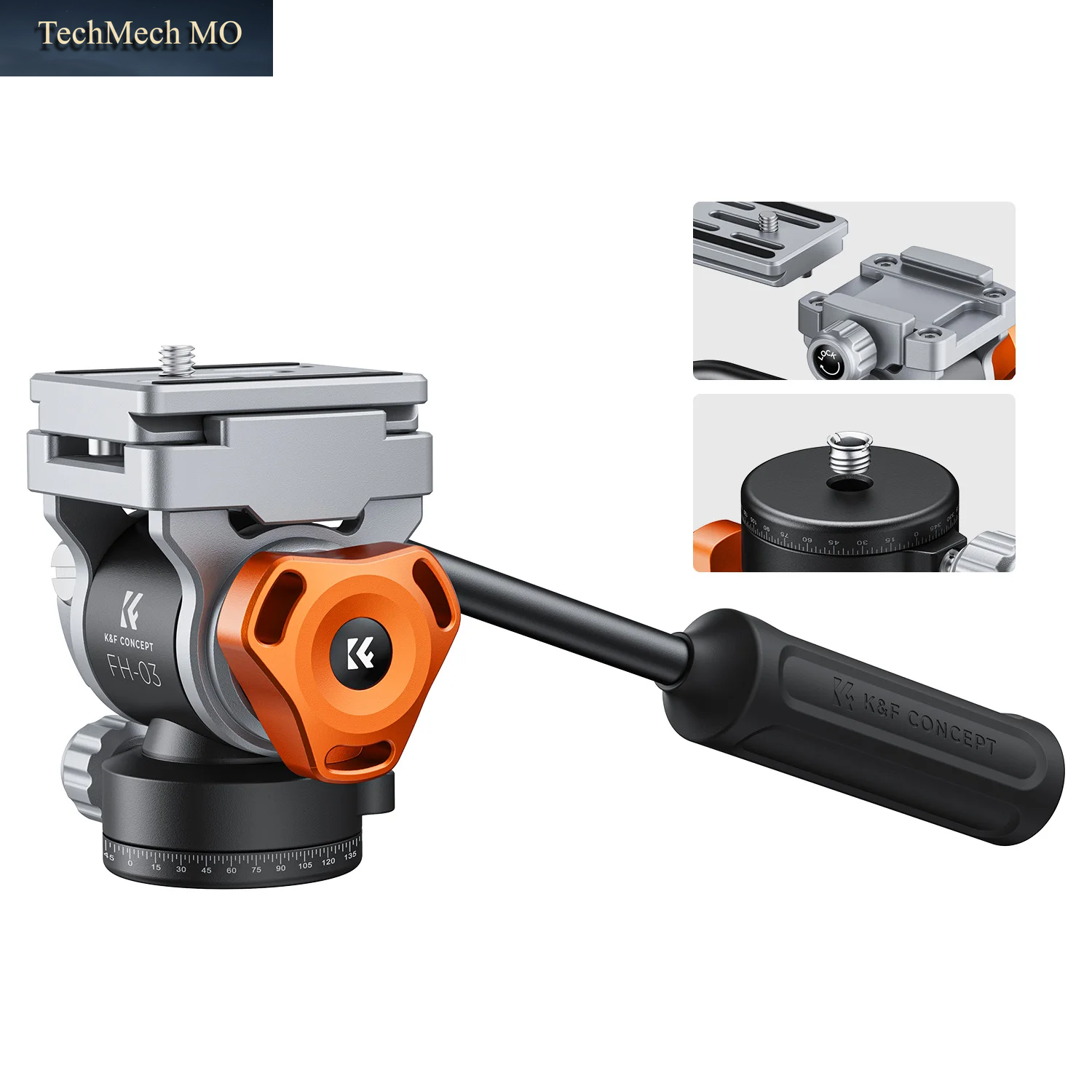 11Lb/5Kg Load Video Fluid Head Tripod Head Silky-Smooth Stable Camera Fluid Heads for Nikon Canon Leica Sony Camera