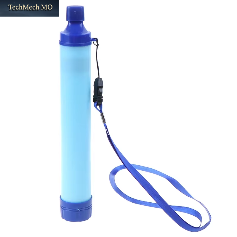 Notfall-Wasserfilter-Strohhalm Tragbarer Outdoor-Überlebens-Wasserreiniger Wiederverwendbare Filtrationsausrüstung Für Camping, Rucksackreisen, Wandern