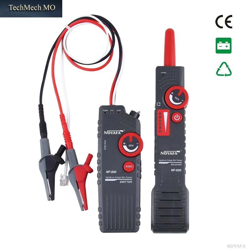 Noyafa NF-820 RJ45 RJ11 BNC Netzwerkkabeltester Hochspannungs-Niederspannungs-Kabel-Untergrundkabel-Finder Anti-Interferenz-Kabelverfolger