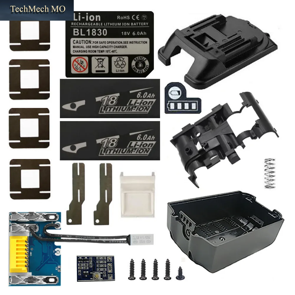 Li-Ion Batterie Fall Box Lade Schutz Platine BSM PCBA Für MAKITA 18V BL1830 6,0 Ah LED Lithium-Ionen Batterie Anzeige