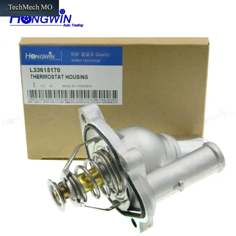 L 33615170 Neues Motorkühlmittel-Thermostatgehäuse, Passend Für Mazda 3 5 7 CX-7 2.0L 2.3L 2.5L Für Ford Focus 1.0L 2.0L 2.3L L327-15-170