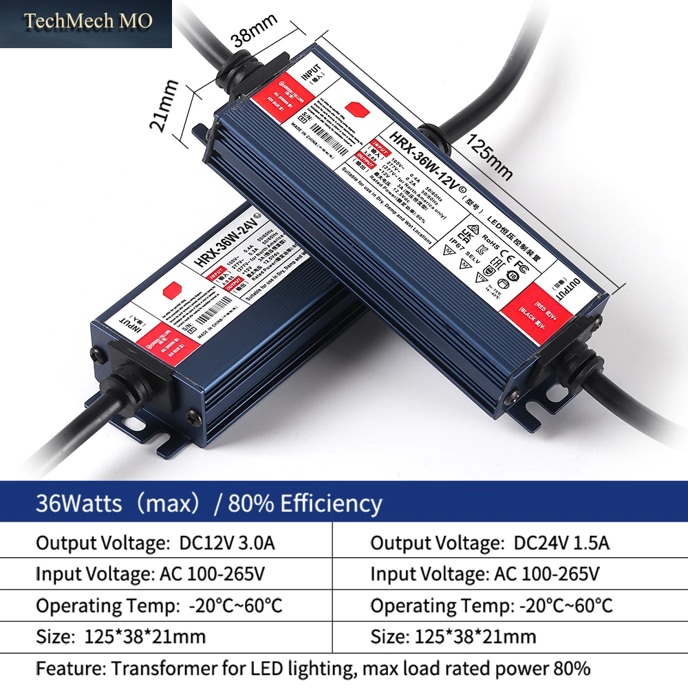 2026 Neuer Wasserdichter Stromversorgungs-Beleuchtungstransformator AC100V/175V~277V Zu DC 12V 24V 100W 200W 300W 400W 500W Outdoor-Adapter
