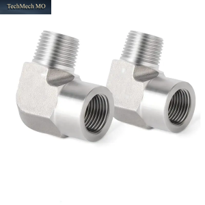 A60Z Edelstahl 90-Grad-Rohrbogen (2 Stück), 1/4 Zoll NPT Außengewinde Auf 1/4 Zoll NPT Innengewinde Rohrverbinder