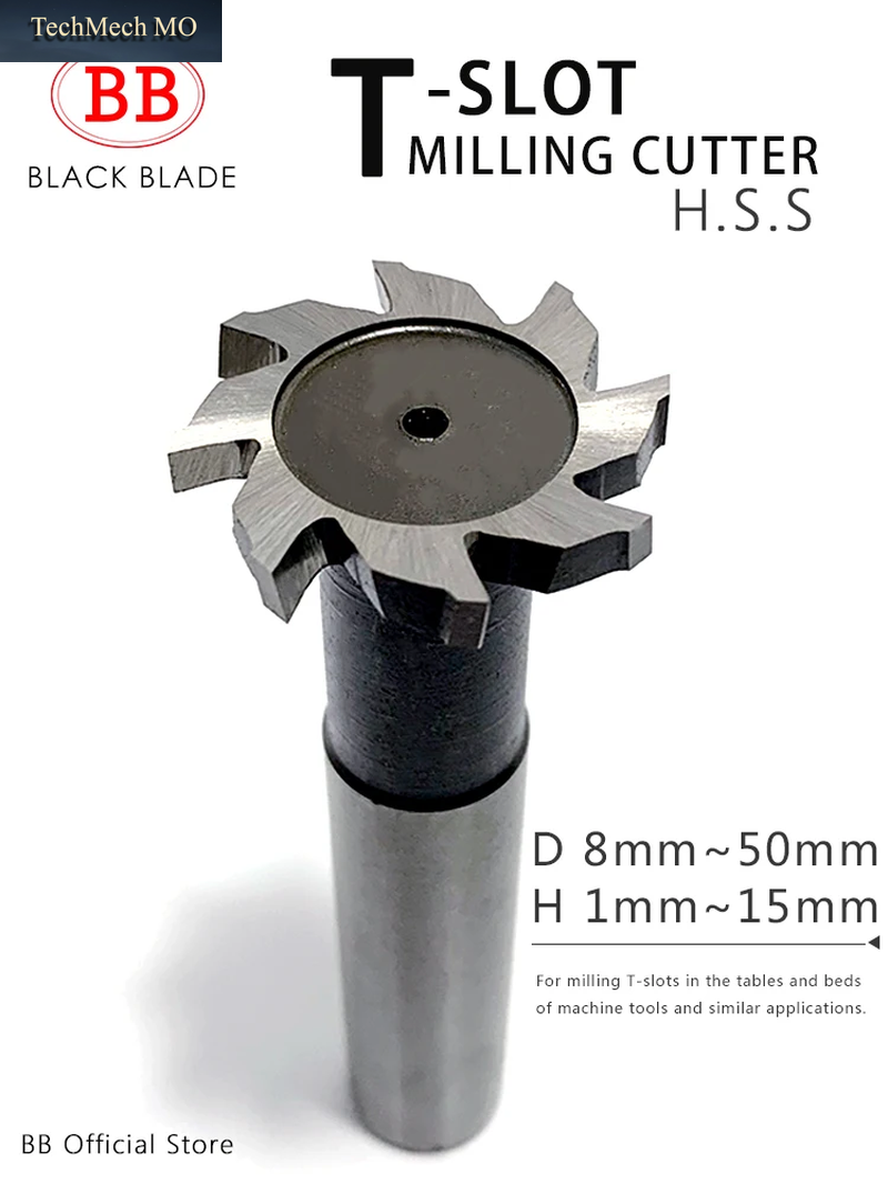 BB T-Nut-Fräser Für Metall HSS Woodruff Key Seat Router Bit Dicke 1–12 Mm Durchmesser 8–50 Mm
