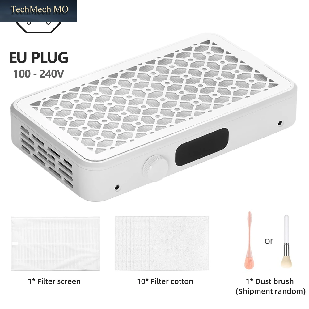 Professioneller Turbo-Staubsauger, Bürstenloser Nagelstaubsammler, Zwei Hände, Starke Saugkraft, Nagelstaubabsauger Mit Doppelter Ventilatoren