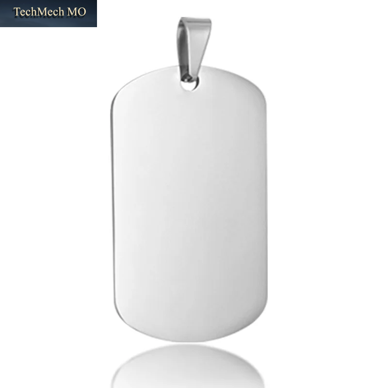 100 Teile/Los Edelstahl Armee Dog Tags Blank Military Dog Tags Geeignet Für Laser Gravur Blank Id Tag