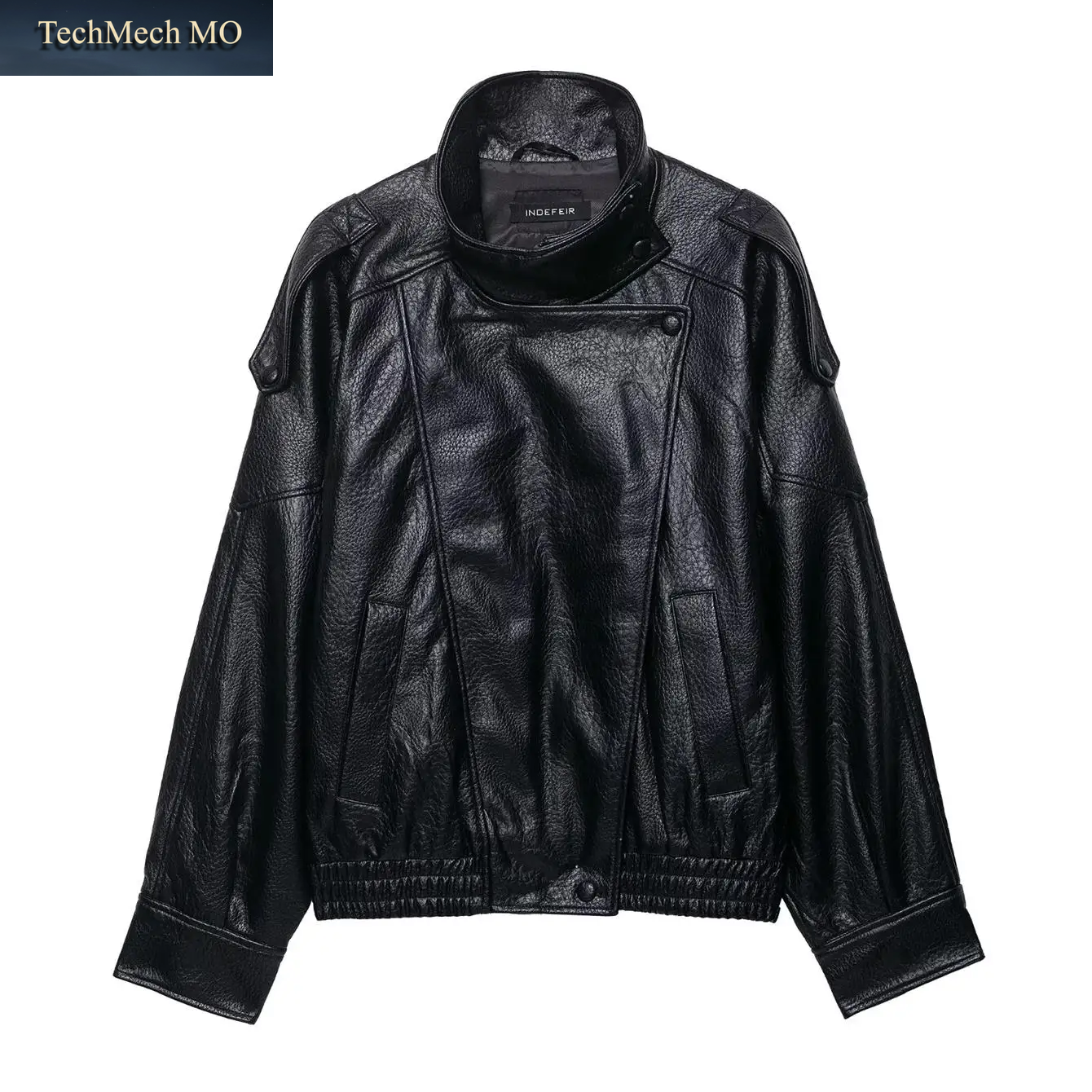 TFMLN 2026 Winter Damen Kunstleder-Jacke, Locker Geschnitten, High-Street-Stil, Stehkragen, Langarm-Mantel, Modischer Reißverschluss, Verdickte Oberbekleidung