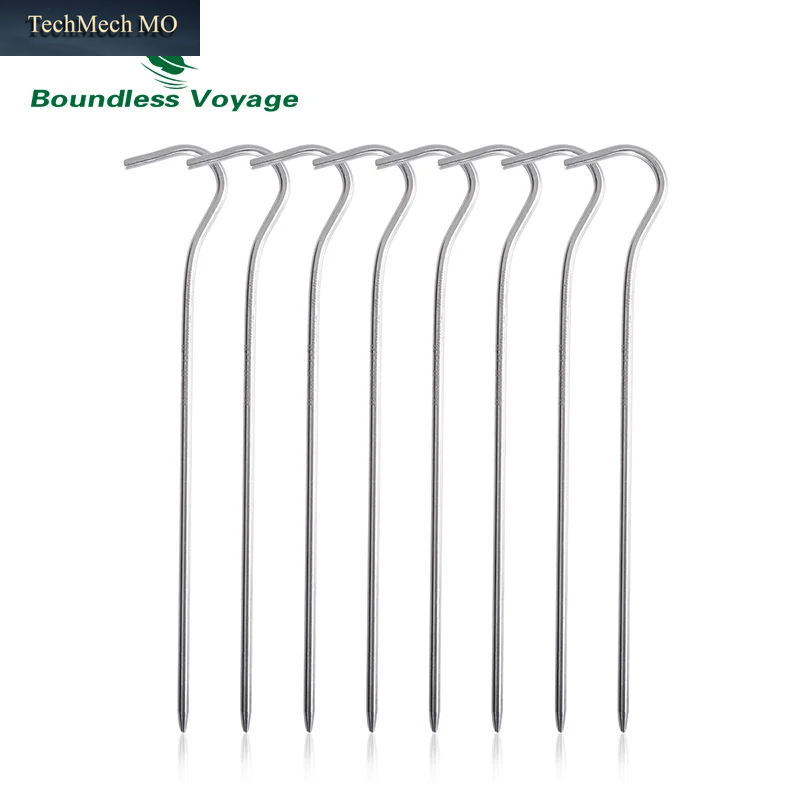Boundless Voyage Titan-Zeltheringe, Camping-Zeltnägel, Ultraleicht, 20 Cm/16,5 Cm, Zeltheringe, Tragbare Outdoor-Überdachung, Gras-Hardware