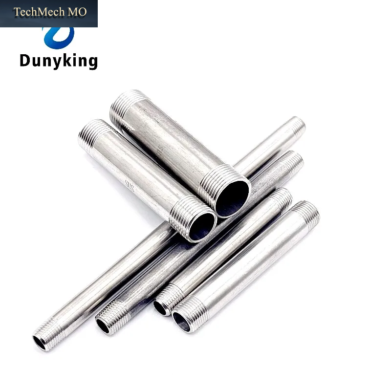 BSP Außengewinde Lange Nippel 1/8" 1/4" 3/8" 1/2" 3/4" 1" 304 Edelstahl Rohrverschraubung Anschlussadapter