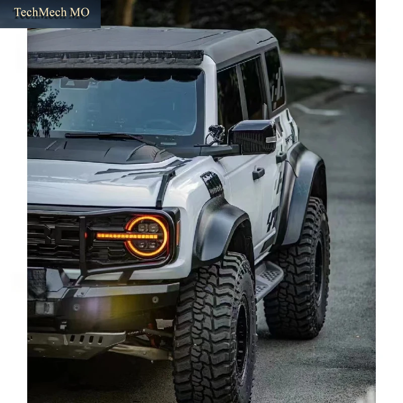Heiß Begehrtes Raptor-Style Wide-Body-Kit Inklusive Kotflügelverbreiterungen Und Kühlergrill, Passend Für Bronco 2021-2024
