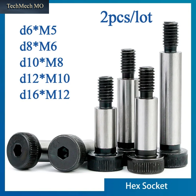 2 Teile/Los M5 M6 M8 M10 Durchmesser = 6 8 10 12Mm Grade 12,9 Stahl Hex Innensechskant Kappe Kopf Sollte Rollenlager Schraube Bolzen