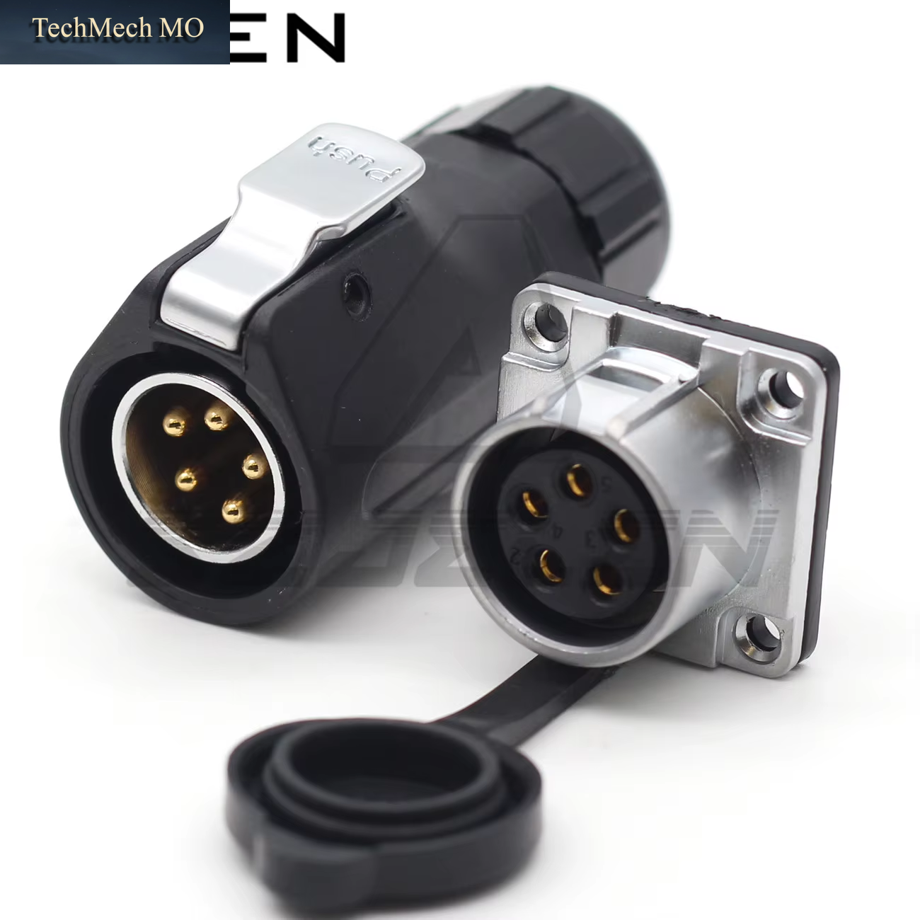 XHE20, IP67 2/3/4/5/6/7/8/9/10/12 Pin Waterproof Connector, M20 Panel Mount Power Cable Connector Plug and Socket