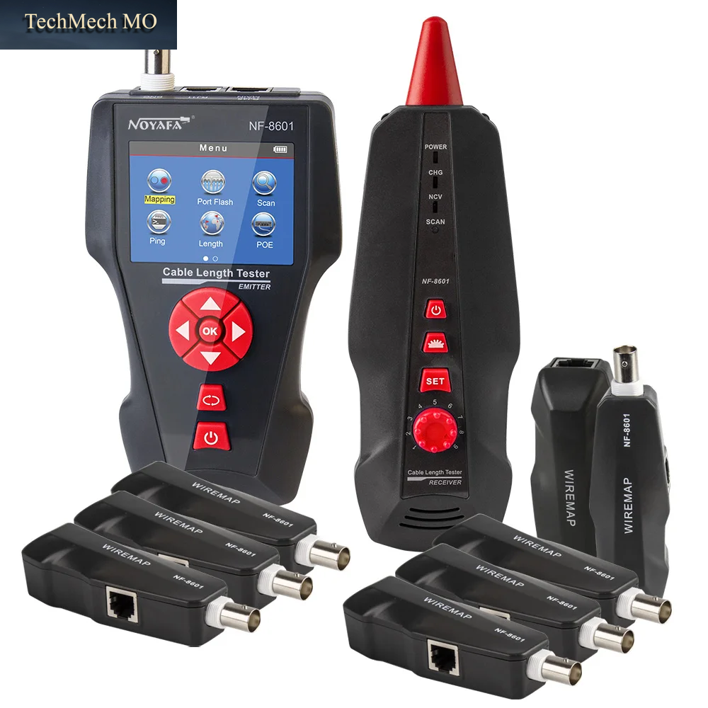 NF-8601W Multifunktions-Netzwerktester Mit Oe/Ping-Funktion, Kabellängenmessung Und 8 Fernleitungstracker, Aktualisiertes Originalmodell