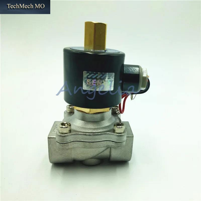 2" DN50 BSP AC220V AC110V AC24V Edelstahl 304 Normalerweise Offenes Elektrisches Magnetventil N/O