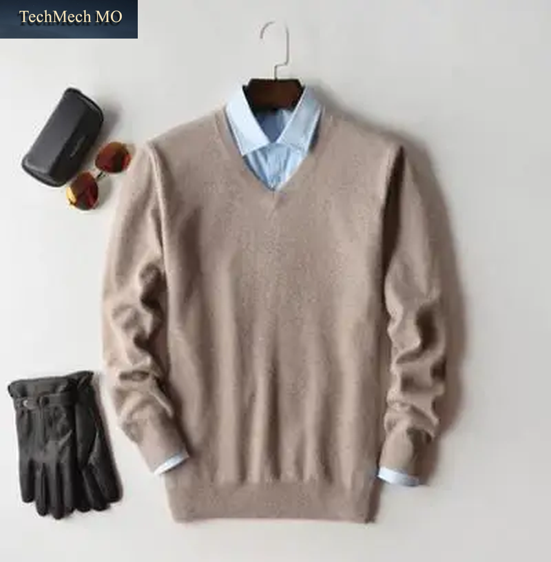 Klassischer Pullover Mit V-Ausschnitt Für Herren, 2024, Herbst Und Winter, Kaschmir-Baumwollmischung, Warmer Pullover, Kleidung, Pull Homme, Herren-Hombres-Pullover