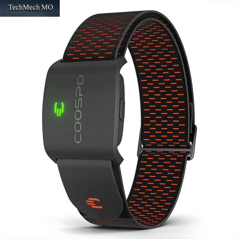 COOSPO HW9 HRM Sensor Armband Herzfrequenzmesser Mit Hr-Zonen/Kalorien Für Fitness Laufen BLE5.0 ANT+ Für Peloton, Zwift, Wahoo