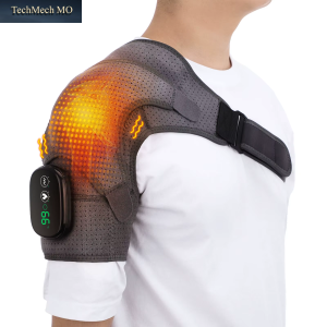 Elektrische Heizung Schulter Massage Gürtel Zurück Schulter Brace Schulter Unterstützung Einstellbare Led Heiße Kompresse Heizung Schulter Schal