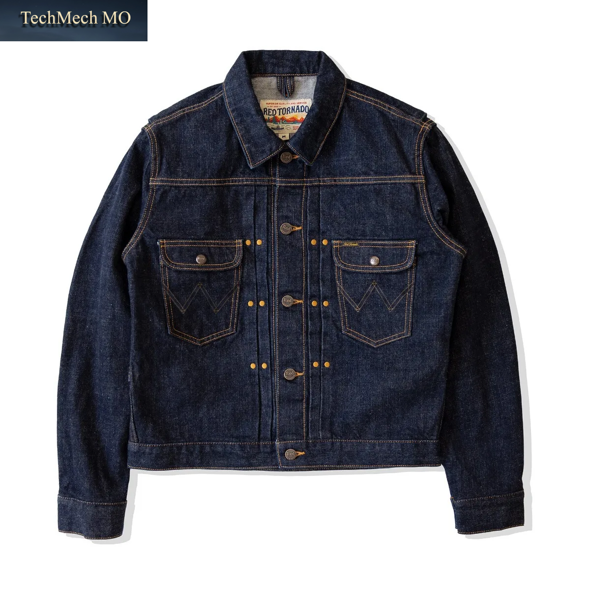 Red Tornado 11MJ Jeansjacke Robuste Vintage Ästhetik 18Oz Selvedge Denim Herrenjacke Onewash