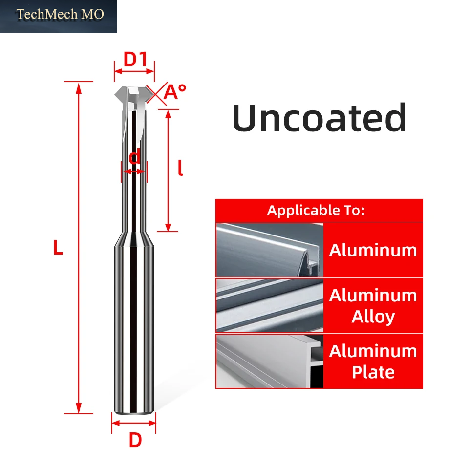 TOOLEYE Hartmetall-Fasenfräser, Anfasfräser Aus Wolframstahl, Obere Untere Fase, Metallfräser, Cnc-Schaftfräser