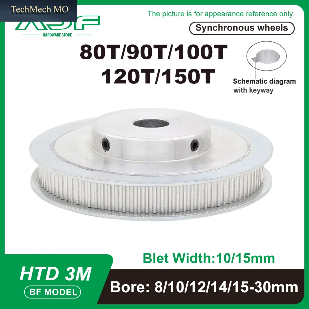 Htd3M Riemens Cheibe 80T 90T 120T 150T 120T Bf Typ 3M 80 Zähne 90 Zähne 150 Zähne Zähne Zähne Synchron Rad Htd 3M Zahns Cheibe