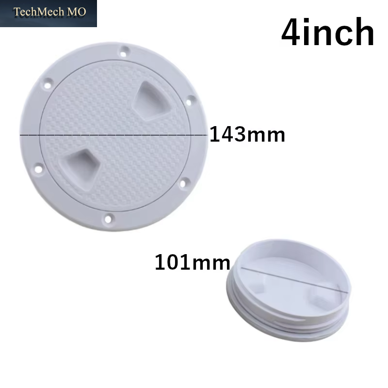 4Inch/6Inch/8Inch ABS round Deck Inspection Access Hatch Cover Non-Slip Deck Plate Marine Boat Yacht Accessories for Camper RVS
