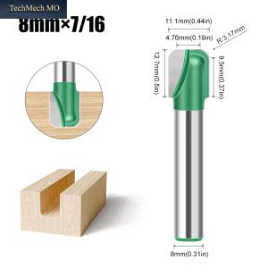 1-5Pcs 8Mm Schaft Durchmesser Schüssel Tablett Router Bit Runde Nase Fräser Mit Für Holzbearbeitung CNC Radius Core Box Vhm