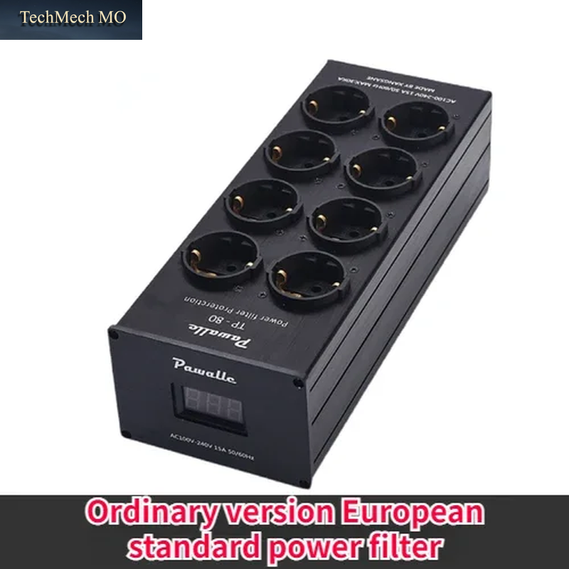 TP80 Audio Noise AC Power Filter Leistungsregler Leistungsreiniger Überspannungsschutz Mit Eu-Buchse Power Board 3000W 15A