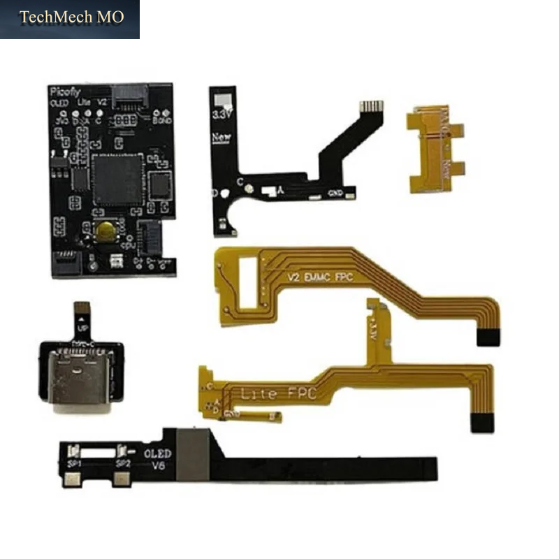 Schwarzgoldenes Metall-Rp2040-Leiterplatten-Kit, 1 Set, Antistatischer Beutel, Diy-Elektronik-Hardware, Kompatibel Mit Mehreren Versionen Von Handheld-Geräten