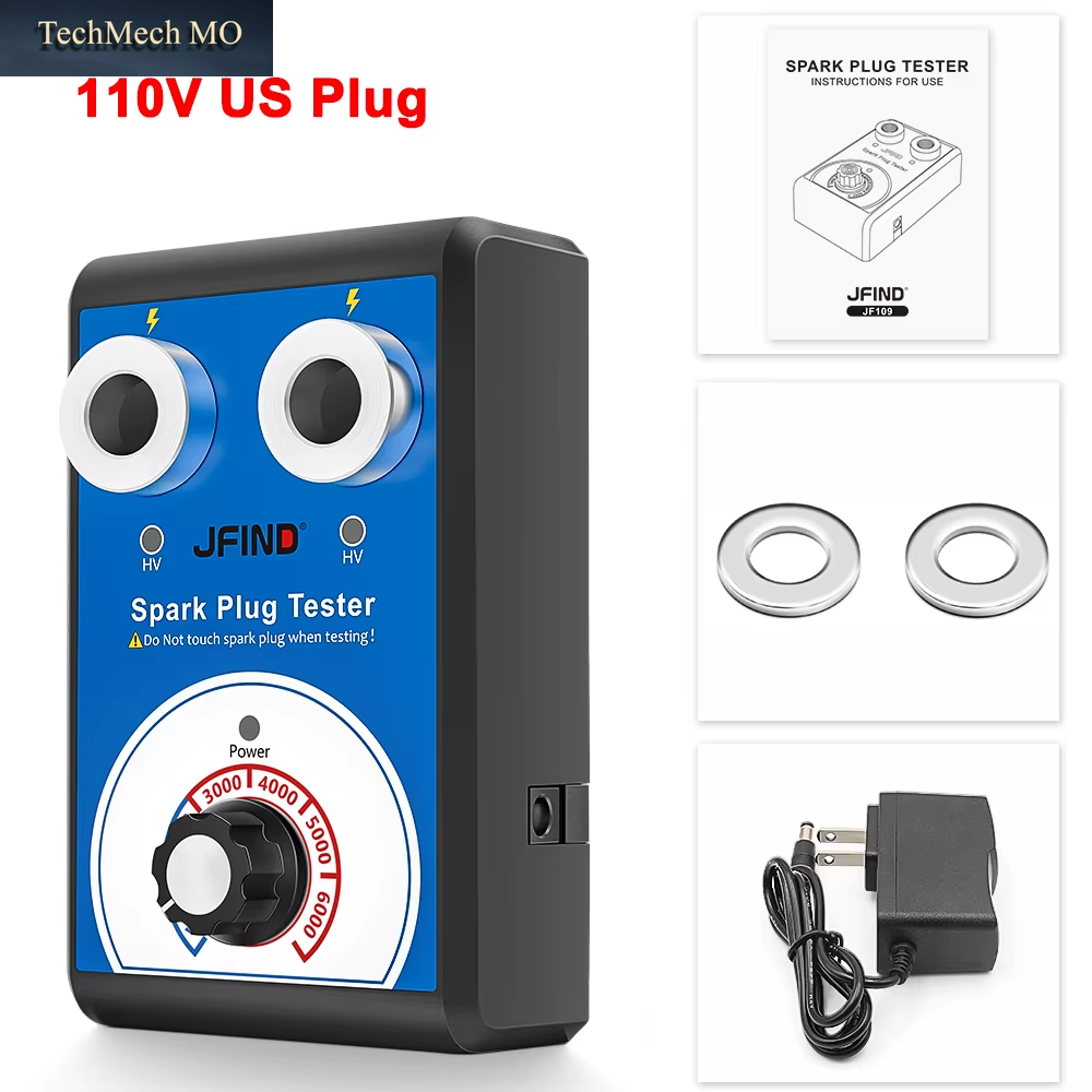 Zündkerzentester Doppelloch-Diagnosetool Auto 12V Zündprüfer 0-6000 U/Min Auto Motor Zünddetektor Werkzeuge