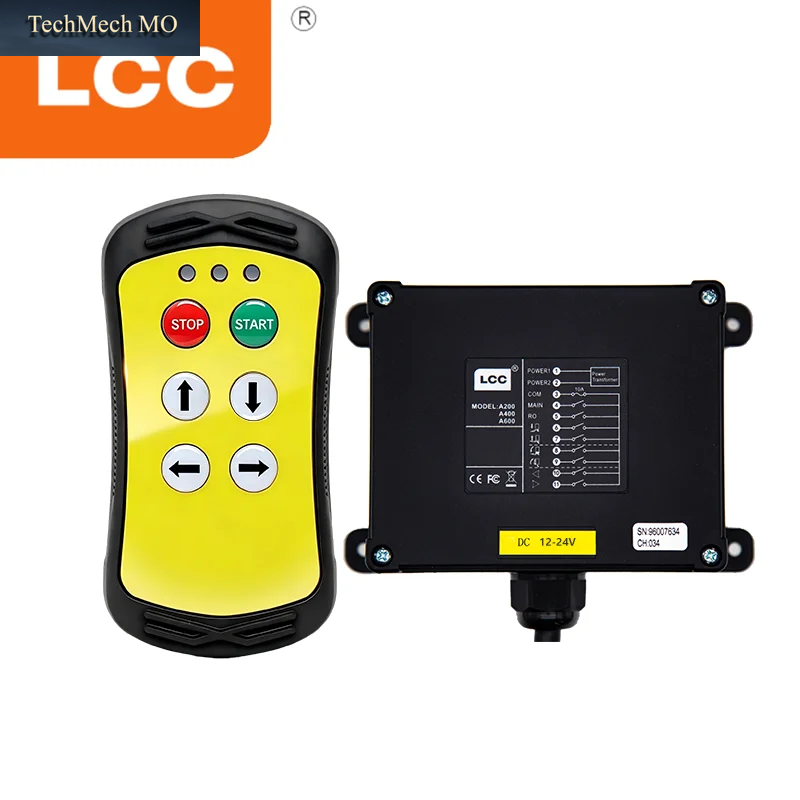 LCC A400 4-Tasten Drahtlose Industriekran-Fernbedienung Hydraulischer Lkw-Controller Hecklift-Radio-Fernbedienung