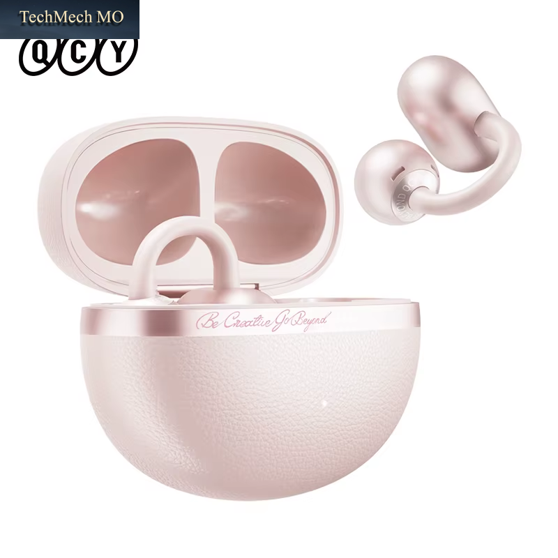Crossky C50 Open Ear Wireless Earbuds Bluetooth 6.0 Comfort Clip on Sports Earphone 4 Mic AI Clear Call Bass Boost Headphone
