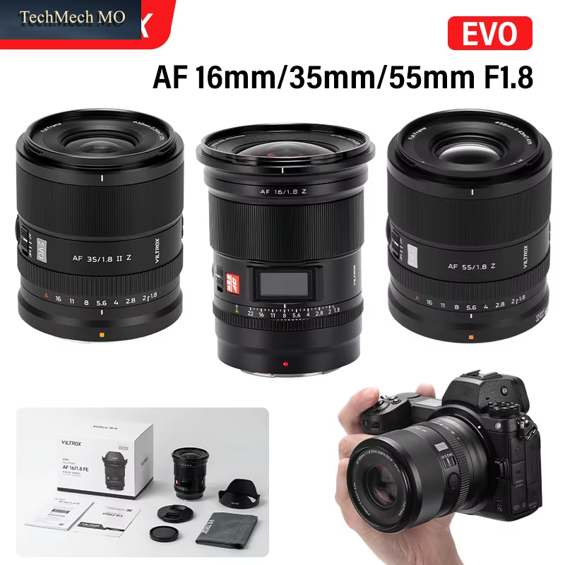 AF 16Mm/35Mm/55Mm F1.8 Full Frame Prime Lens STM Auto‑Focus for Sony E Nikon Z Mount Mirrorless Camera