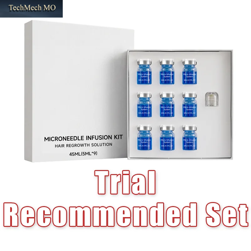 Mikronadel-Haarwuchs-Set Mit Pflegeserum Für Die Kopfhaut Zur Haarpflege Und -Erhaltung, Nadelkopf-Anwendung, Kopfhautpflege-Set