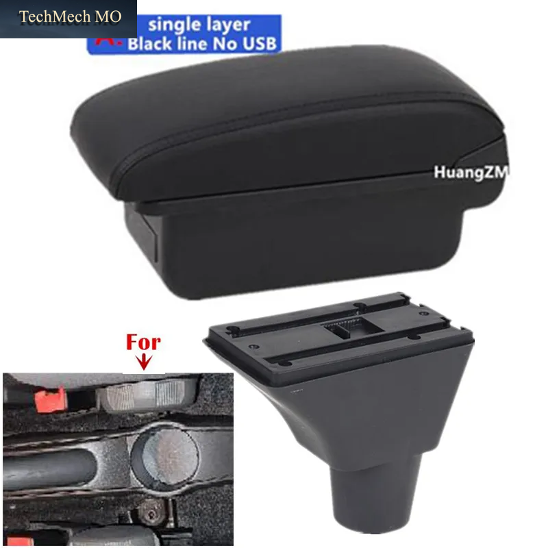 Für Fiat Panda II 2 Armlehnenbox Arm-Ellbogenstütze Mittelkonsole Aufbewahrungsbox Usb-Anschluss Innenraum-Nachrüstung Auto-Zubehör