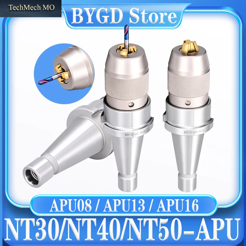 BYGD NT NT30 NT40 NT50 ISO40 APU APU08 APU13 APU16 Bohrfutter Werkzeughalter Halterung Werkzeug Automatische Drehbohrfutter Spannzange