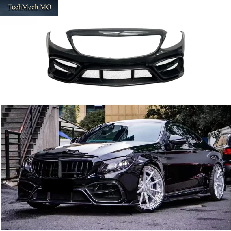 Auto-Zubehör Imp-Style Vollcarbon-Frontstoßstange Karosserie-Kit Für W205 C63 C63S 2015-2021