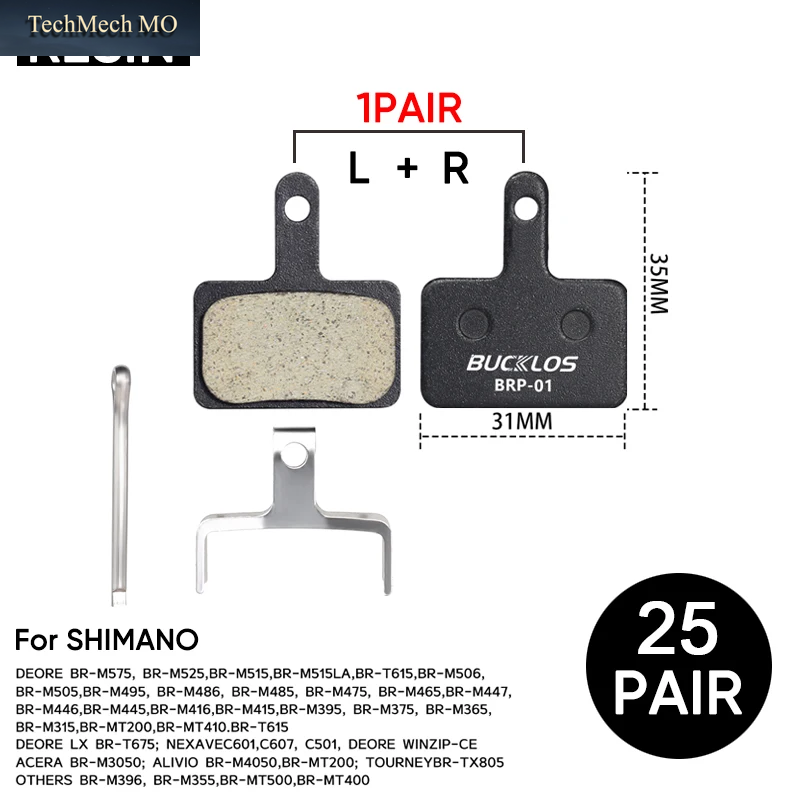 BUCKLOS Bremsbeläge Fahrrad MTB Hydraulische Bremsscheibe Pad Fit MT200 B01S Verschleißfeste Fahrrad Disk Pad Für Mountain Road Radfahren