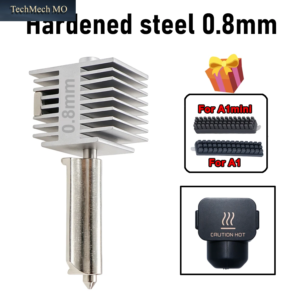 Verbessertes Hotend-Kit Für Bambu Lab A2L/A1/A1 Mini All-In-One Hot-End-Baugruppe 0,2/0,4/0,6/0,8 Mm Gehärtete Stahldüse 3D-Drucker
