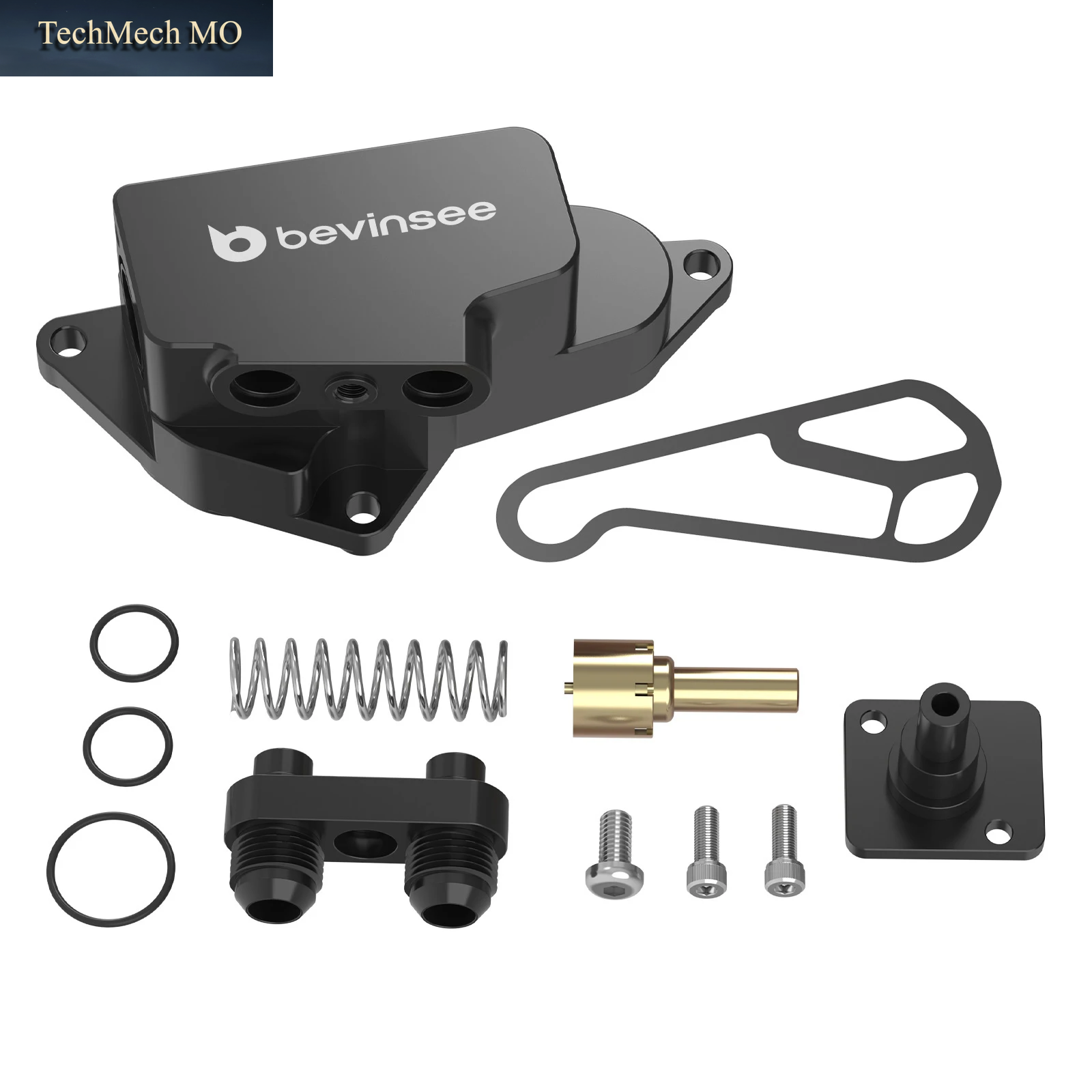 BEVINSEE Öl-Kühler-Thermostatgehäuse, Verbesserte Adapter Für BMW N54 N55 E90 E92 E93 E91 F30 F31 335I E82 E88 F20 F22 F36 X1 E84