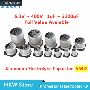 10 Stücke SMD Aluminium-Elektrolytkondensator 6,3 V 10 V 16 V 25 V 35 V 50 V 63 V 1 UF 10 UF 22 UF 33 UF 47 UF 100 UF 330 UF 470 UF 1000 UF Original