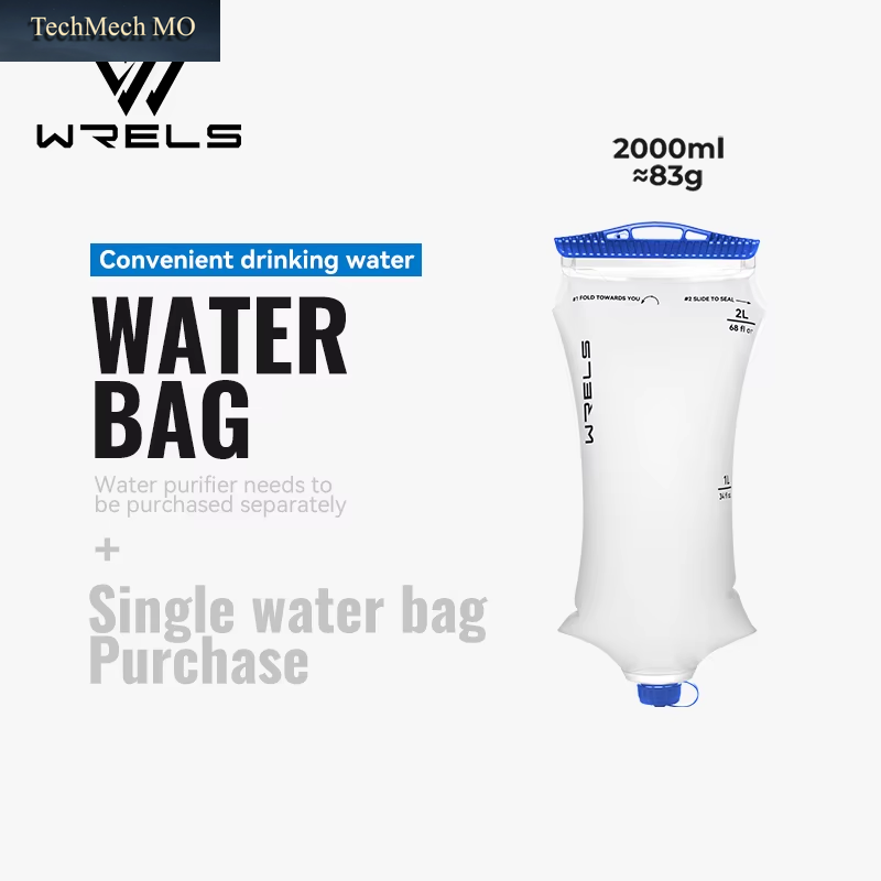 WRELS Überlebens-Wasserfilterbeutel Für Wasserfiltrationssysteme, Faltbarer Bpa-Freier Schwerkraft-Wassersammelbeutel Für Camping, Wandern, Notfälle